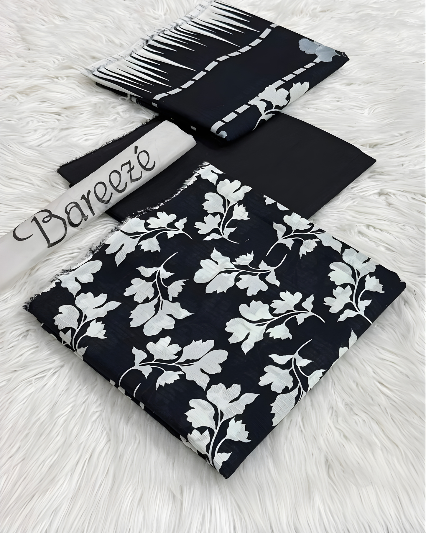 Bareeze Original Doria Lawn 3PC - Printed Shirt, Trouser & Doria Dupatta