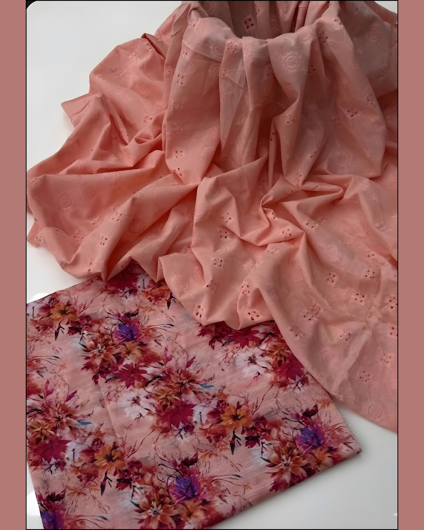 Chikankari 2pc Lawn Suit | Embroidered Shirt & Printed Trouser