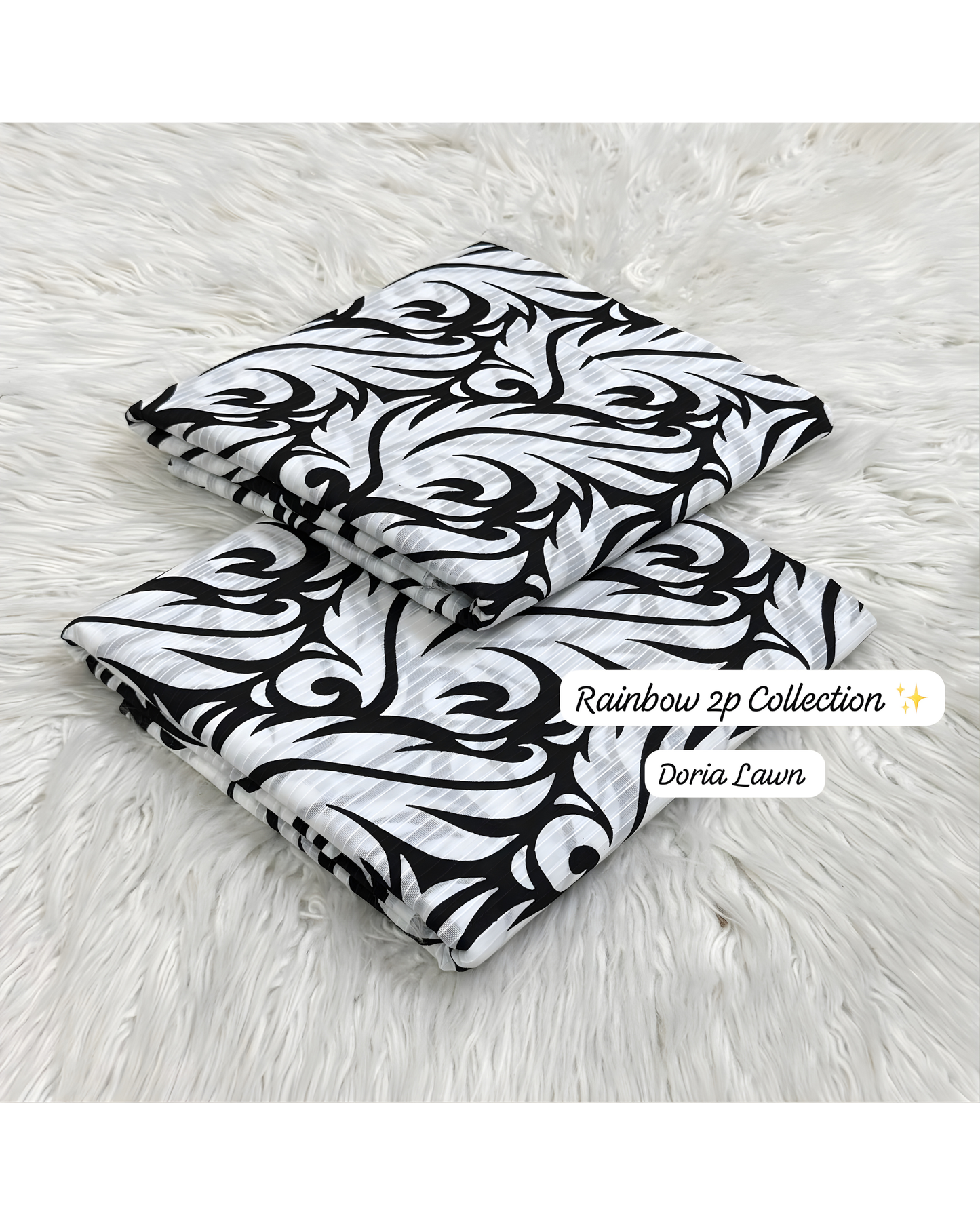 Rainbow Original Doria Lawn 2PC - Trendy Printed Shirt & Trouser Collection